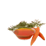 Морков екстракт от семена във вид на етерично масло и два моркова отстрани